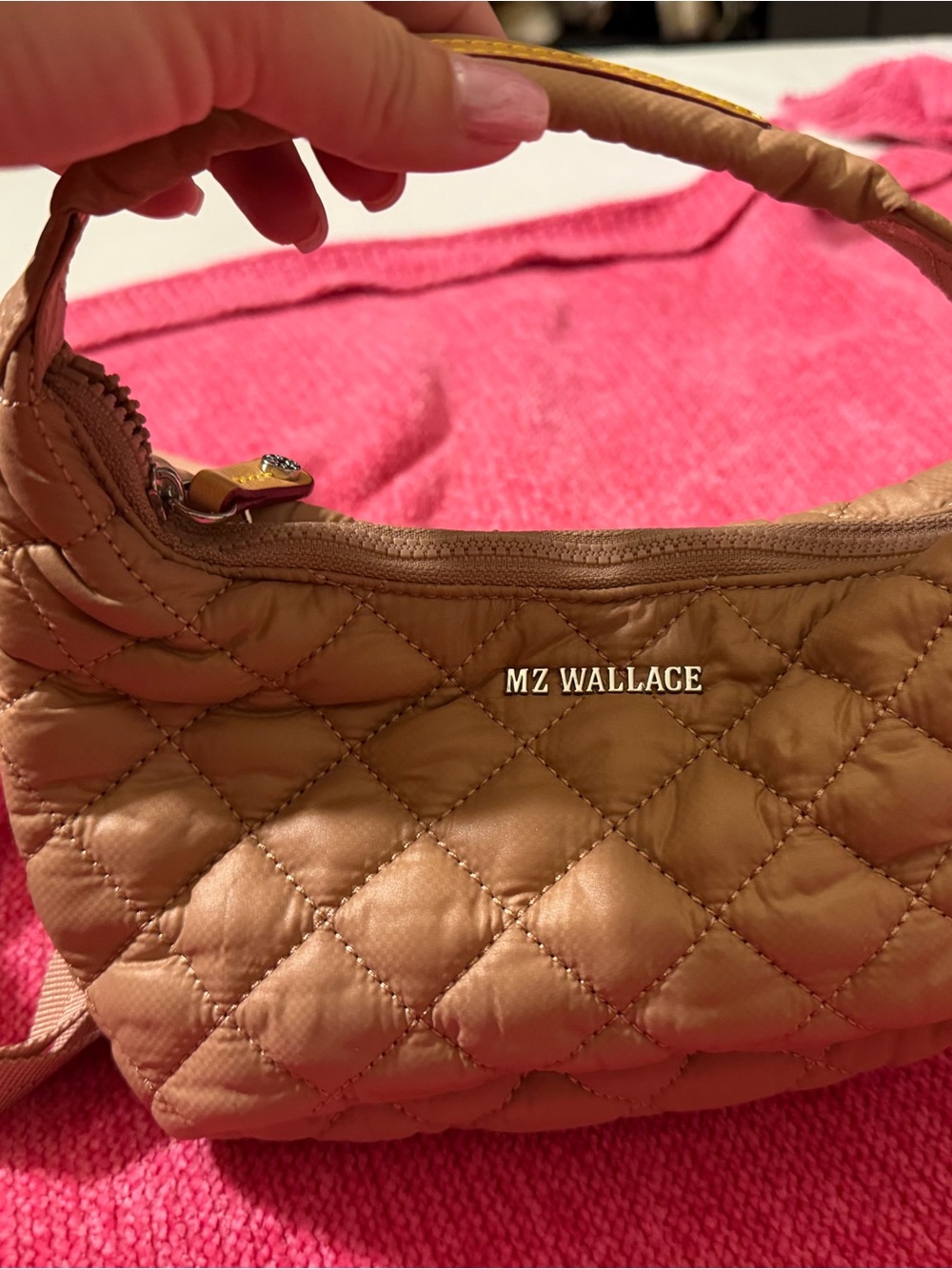 MZ Wallace Quilted Mini Bag in Dusty Rose